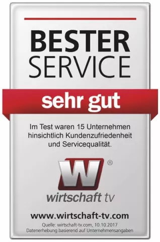 Bester Service Siegel von Wirtschaft TV